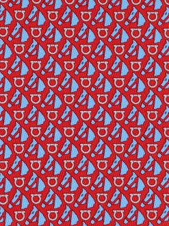 Equestrian print silk tie - Men