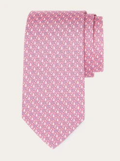 Equestrian print silk tie - Men