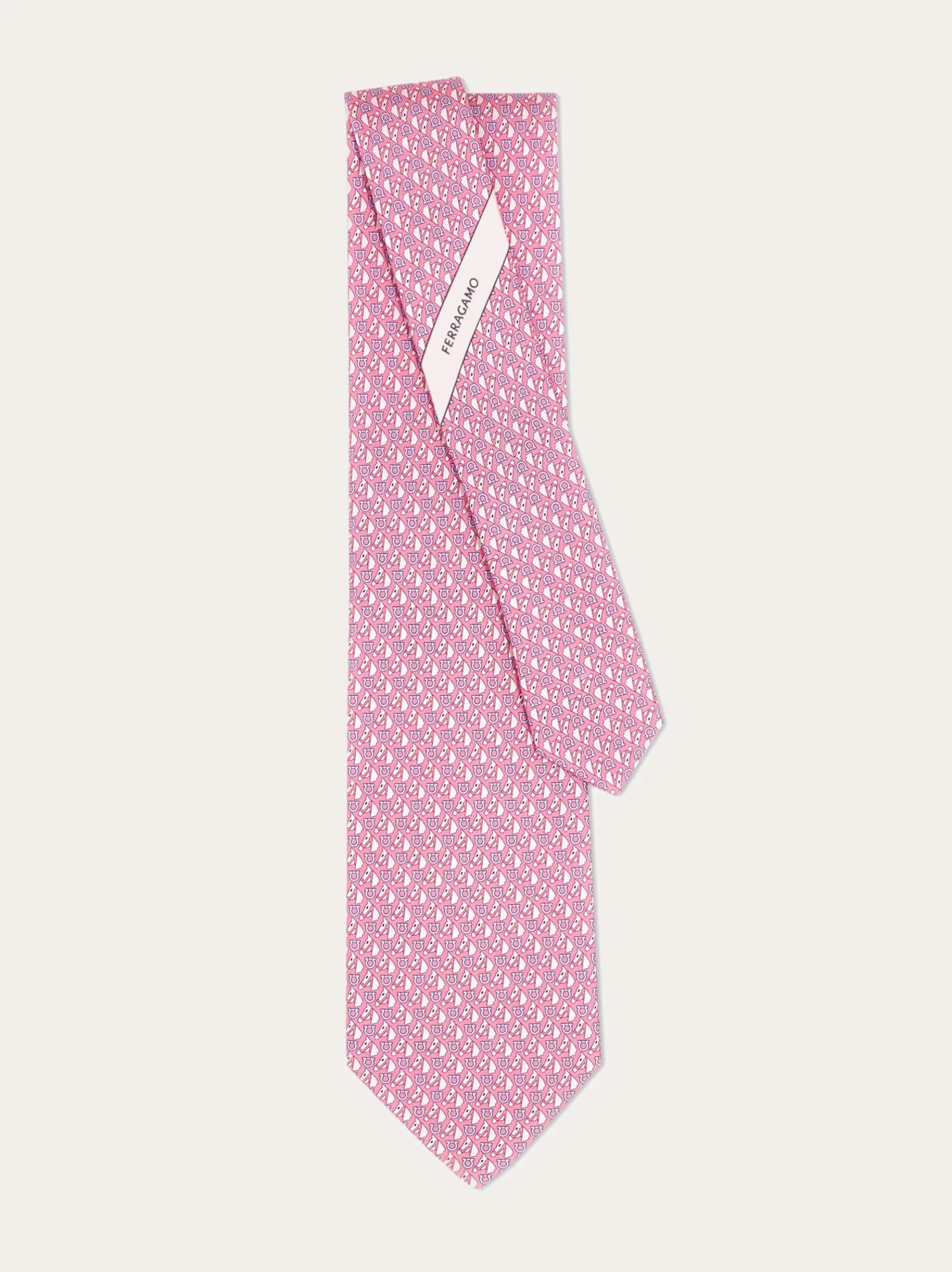 Equestrian print silk tie - Men