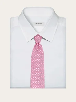 Equestrian print silk tie - Men