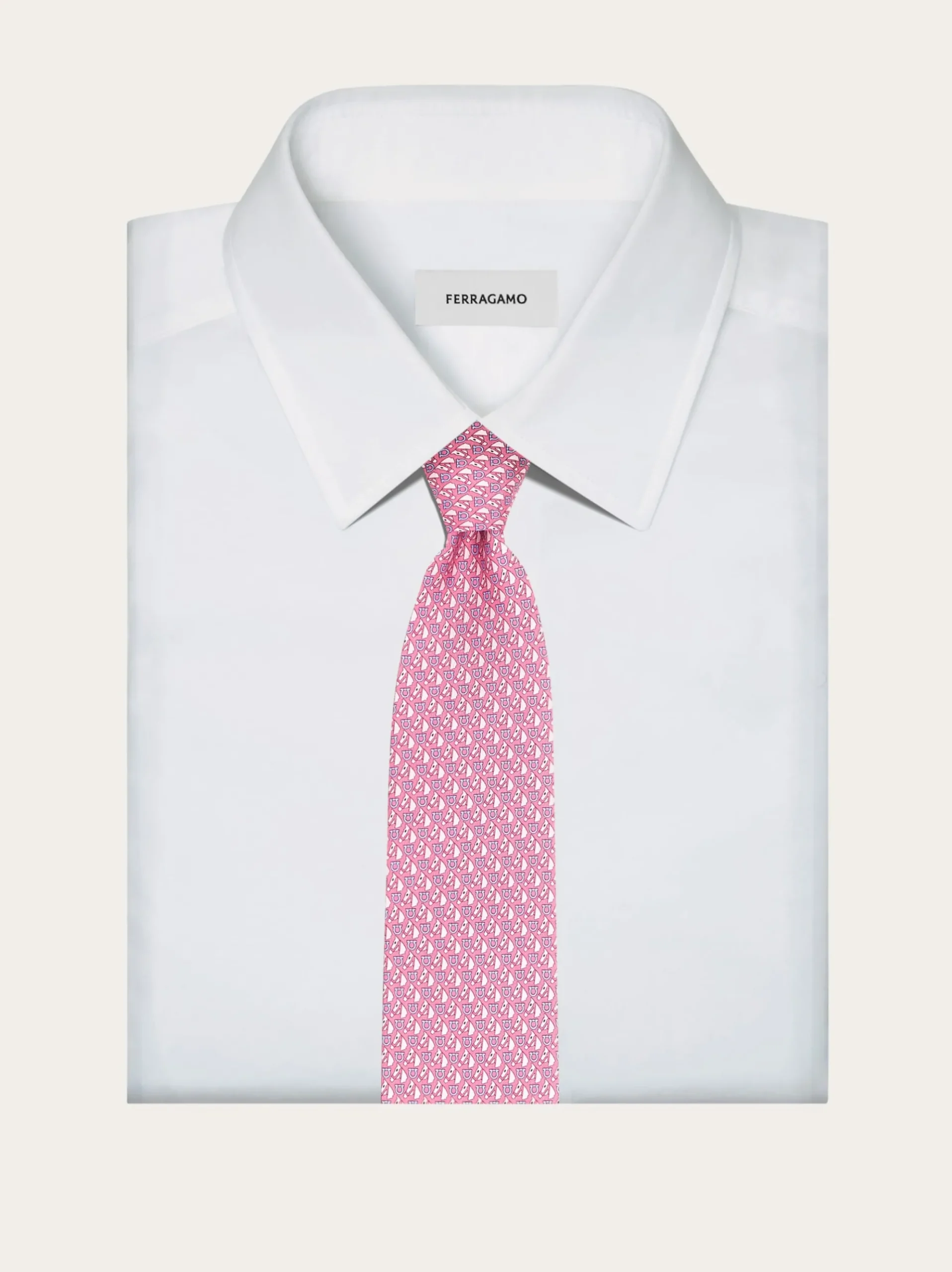 Equestrian print silk tie - Men