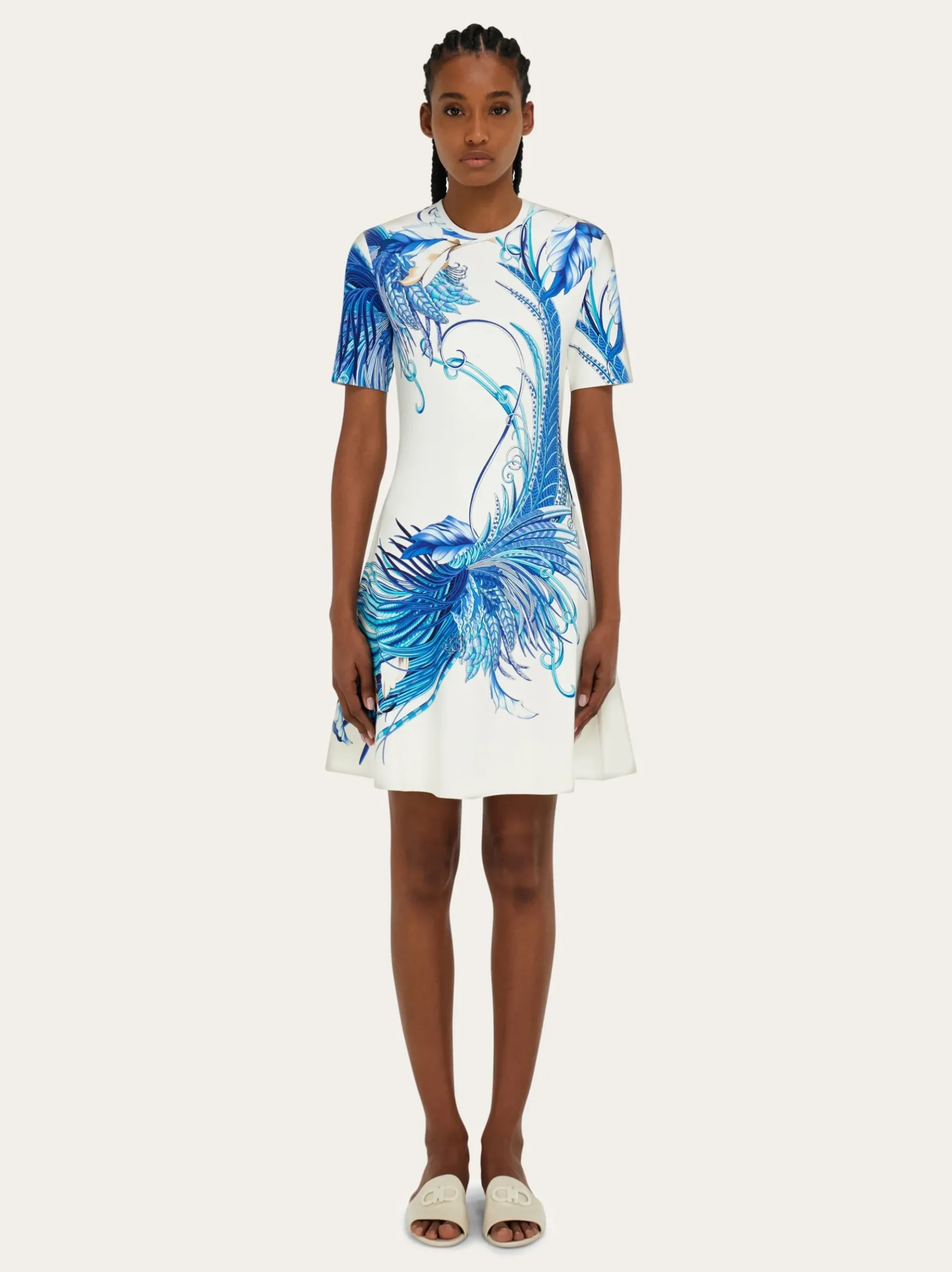 Feather show print dress - Women