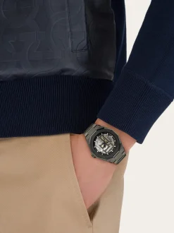 Ferragamo Edge Skeleton Watch - Men