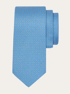 Ferragamo Monogram print silk tie - Men