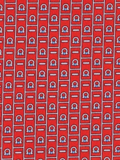 Ferragamo Monogram print silk tie - Men