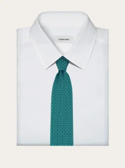 Ferragamo Monogram print silk tie - Men