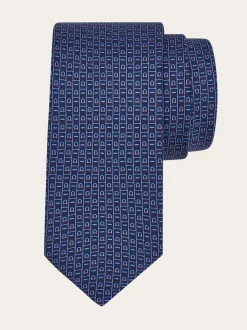 Ferragamo Monogram print silk tie - Men