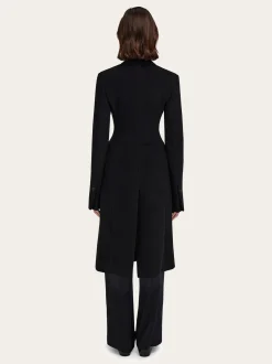Fitted single breasted coat - Women
