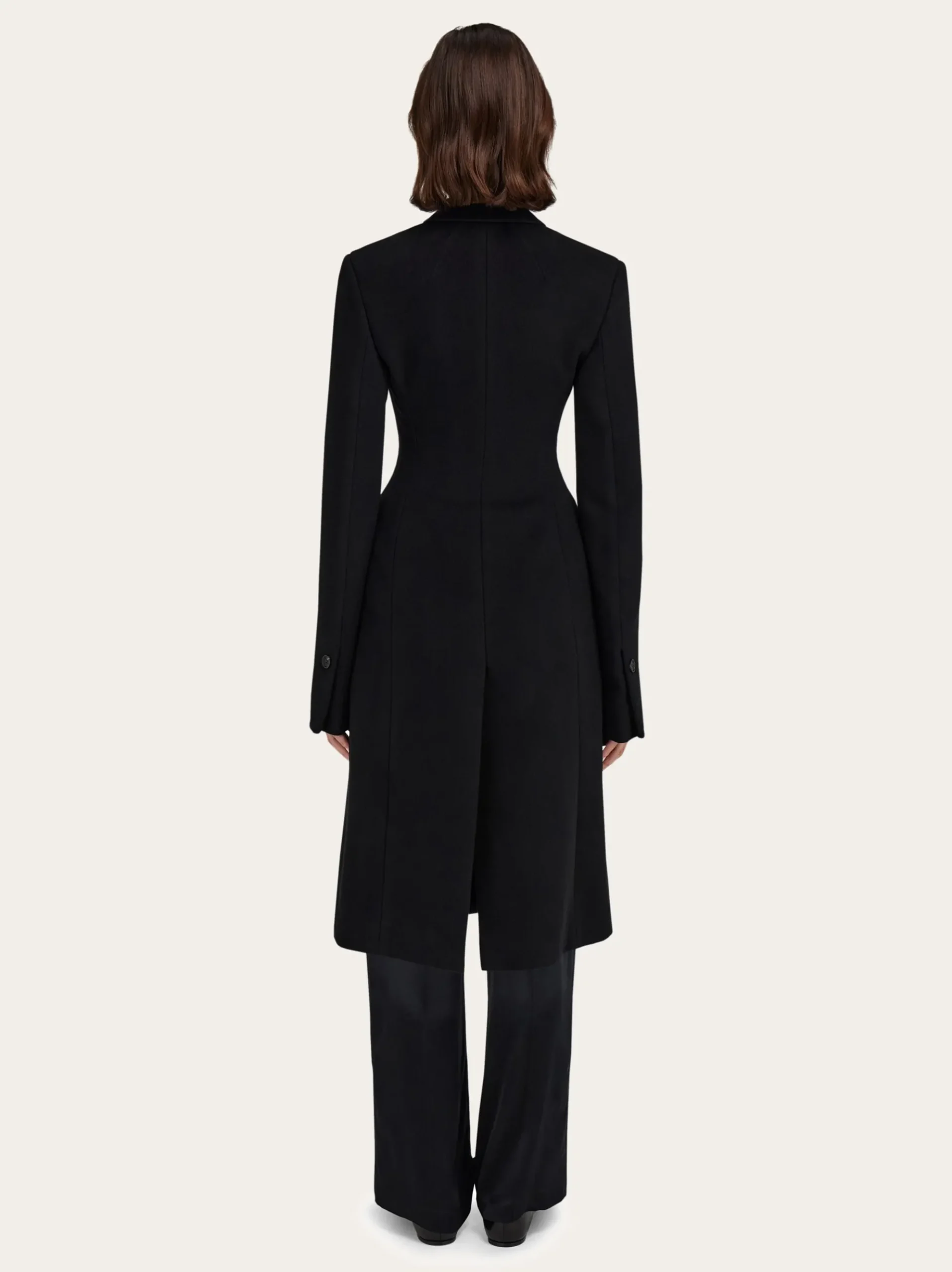 Fitted single breasted coat - Women