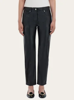 Five pocket trouser in nappa - Women