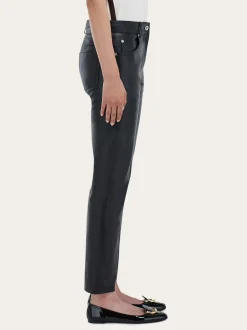 Five pocket trouser in nappa - Women