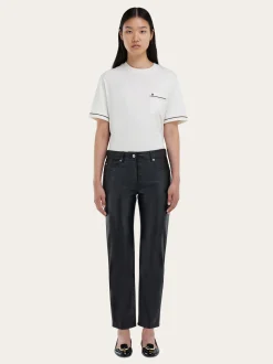 Five pocket trouser in nappa - Women