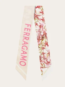 Floral bloom print silk mini bandeau - Women