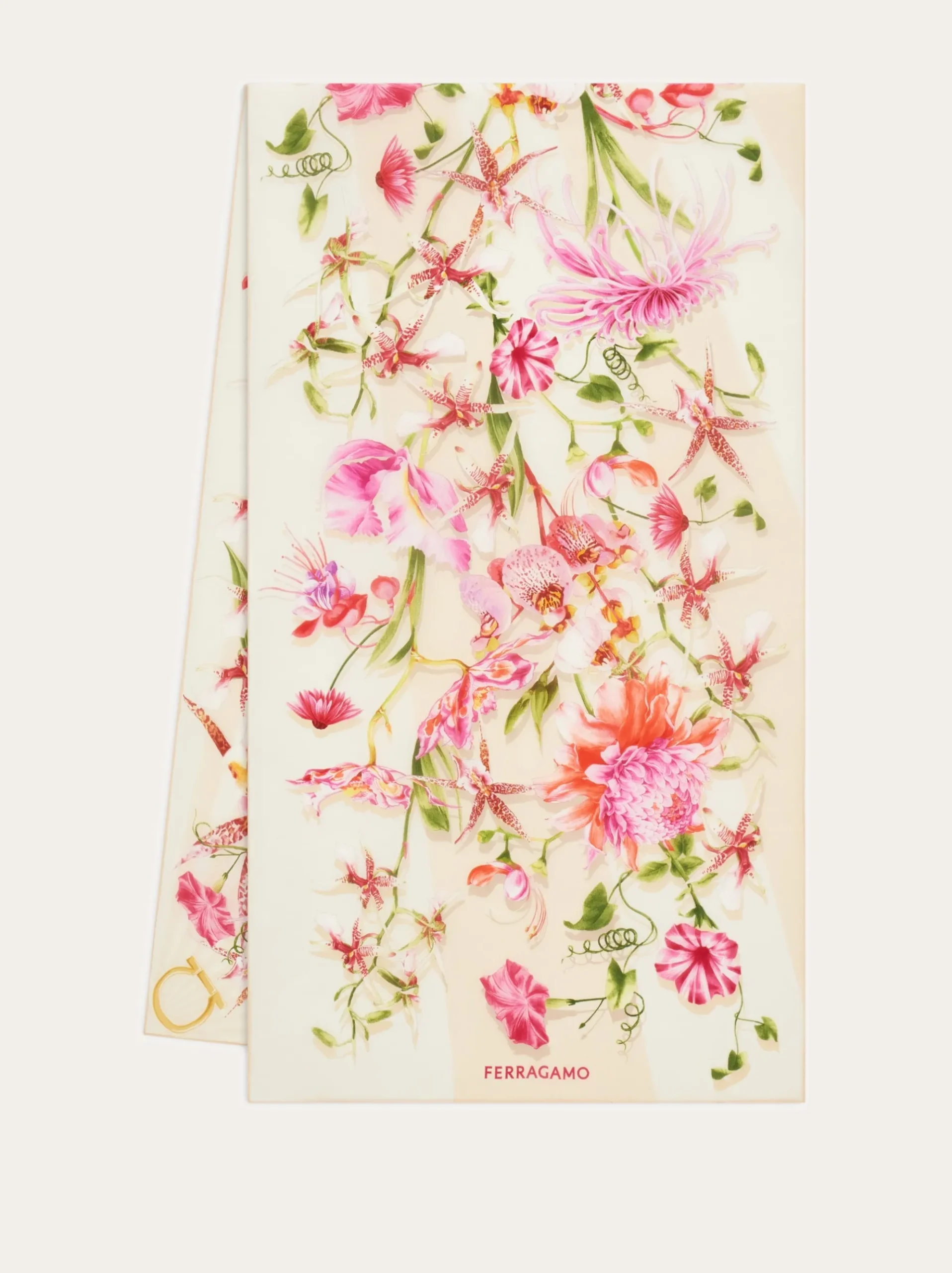 Floral bloom print silk scarf - Women