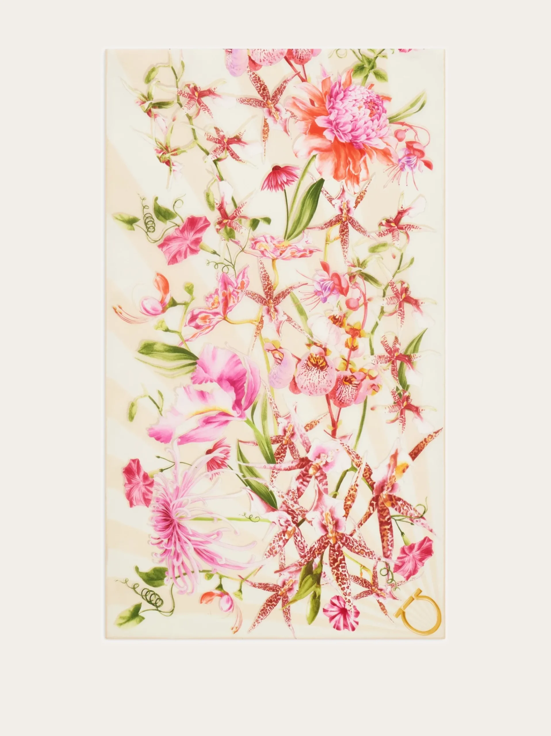 Floral bloom print silk scarf - Women