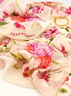 Floral bloom print silk scarf - Women