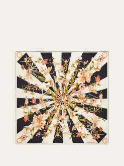 Floral bloom print silk scarf - Women
