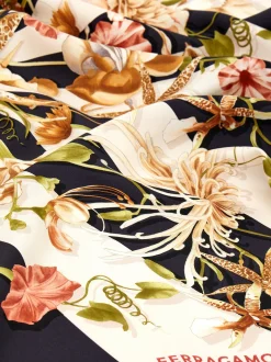Floral bloom print silk scarf - Women