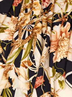 Floral bloom print silk scarf - Women