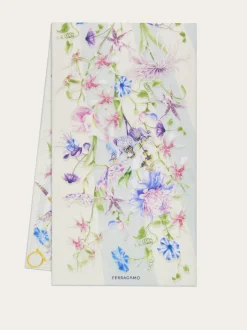 Floral bloom print silk scarf - Women
