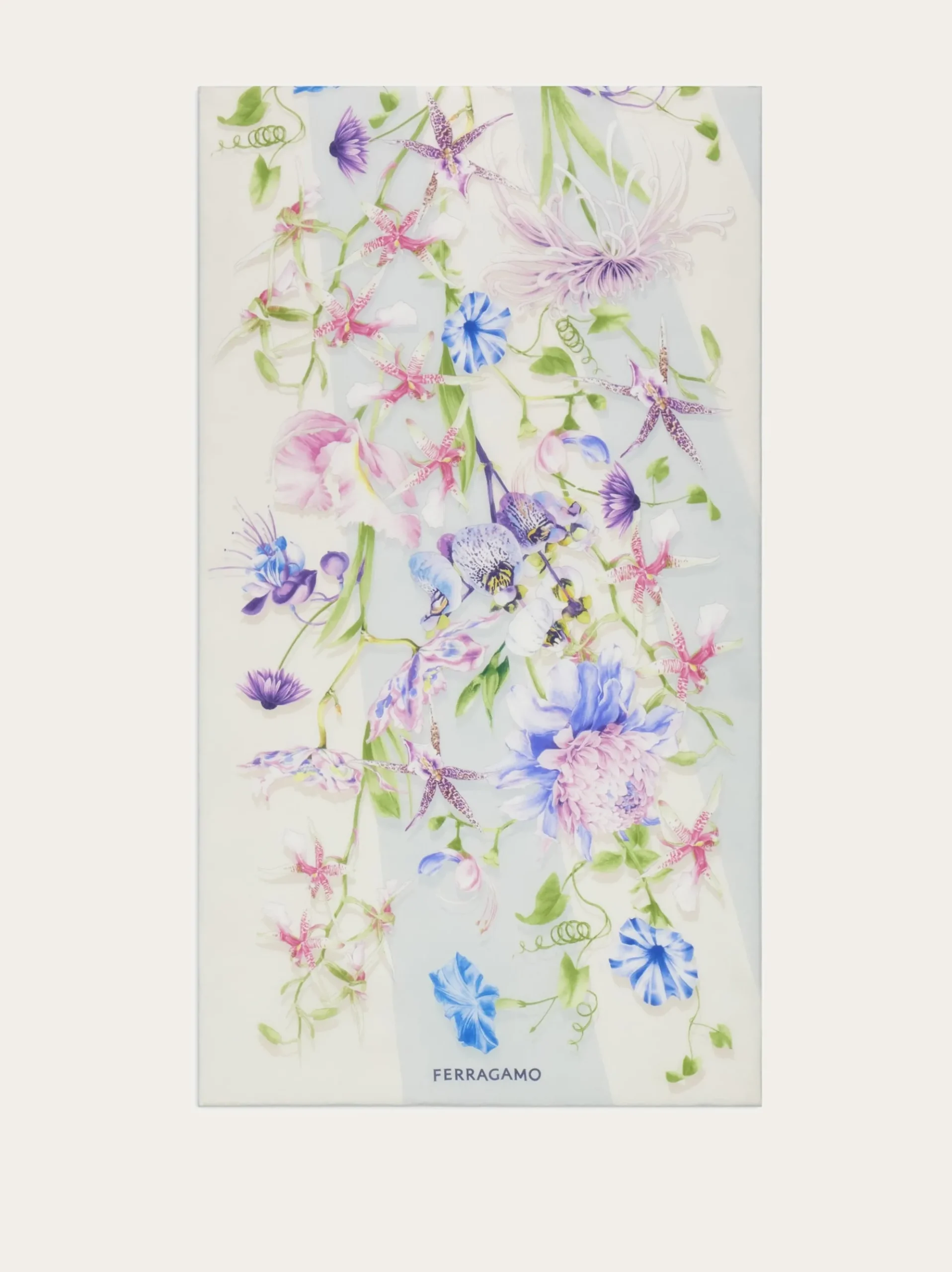 Floral bloom print silk scarf - Women