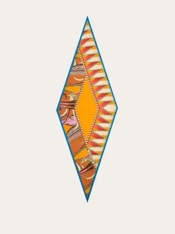 Flowers and Butterflies print diamond scarf - Women