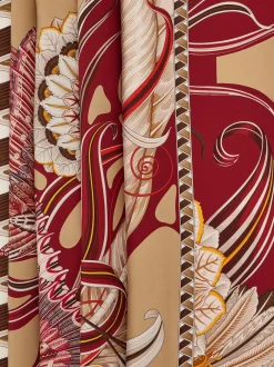 Flowers and Butterflies print silk scarf - Women