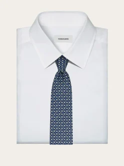 Frog print silk tie - Men