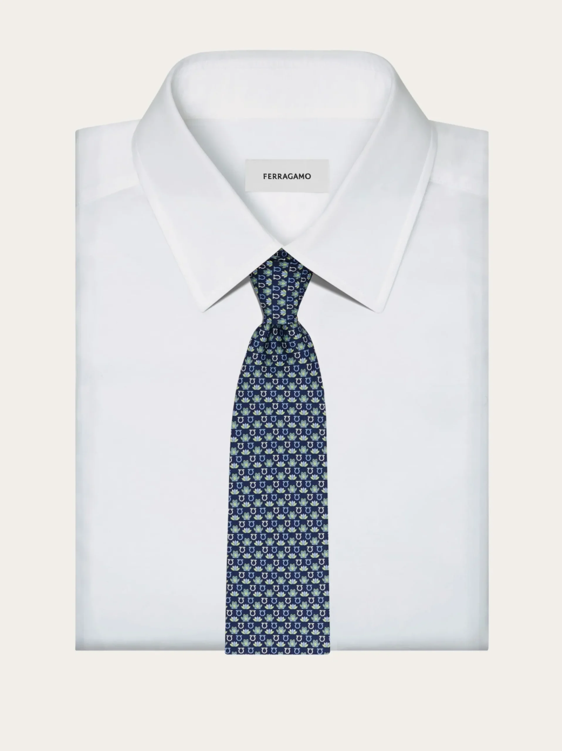 Frog print silk tie - Men