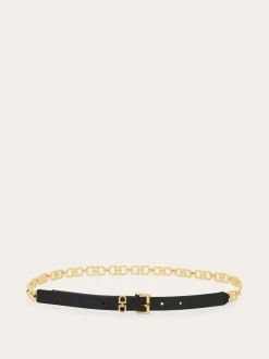 Gancini belt with chain - Women