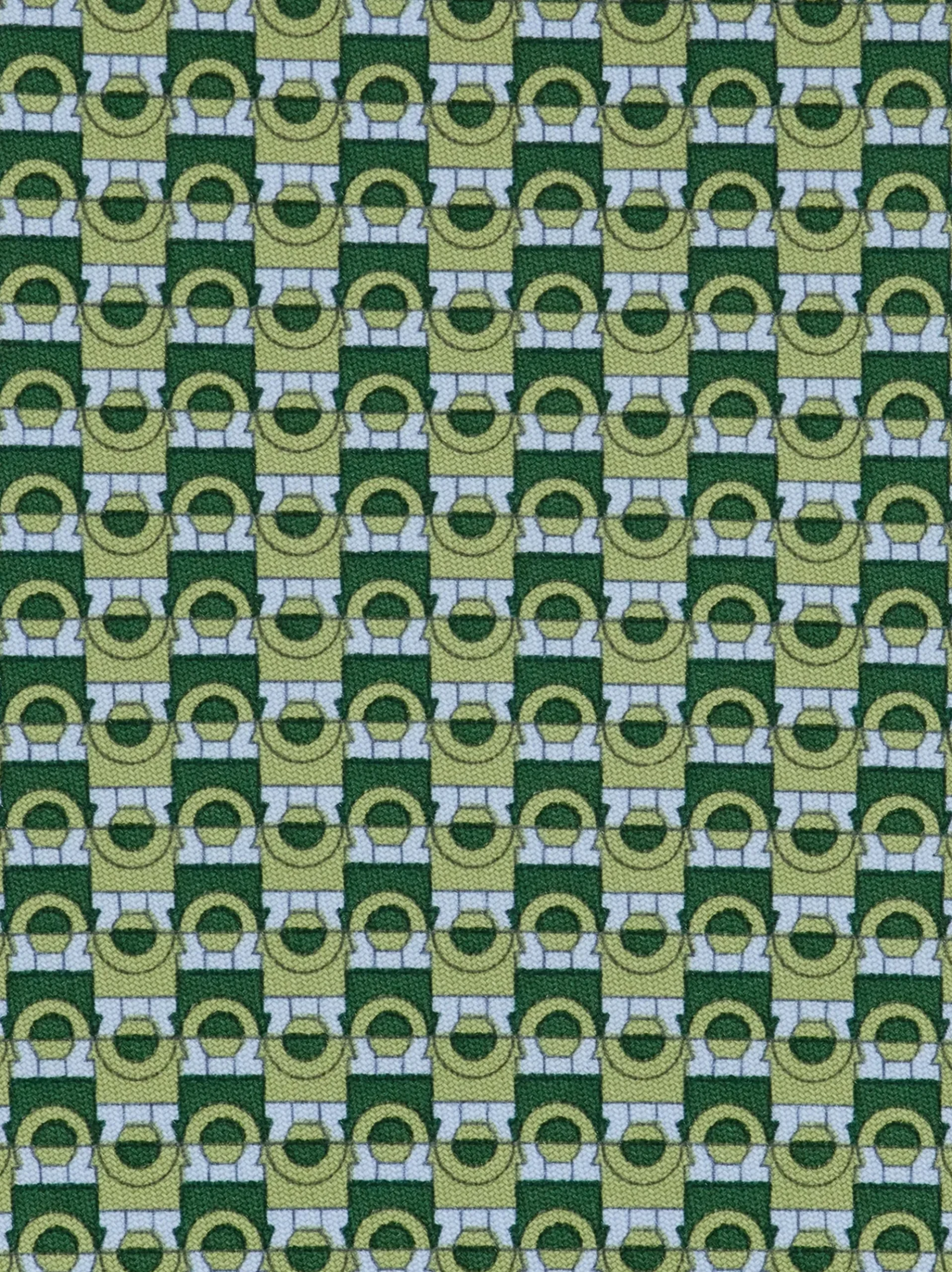 Gancini bicolor print silk tie - Men