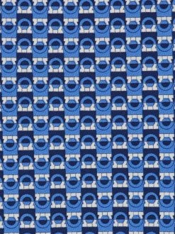 Gancini bicolor print silk tie - Men