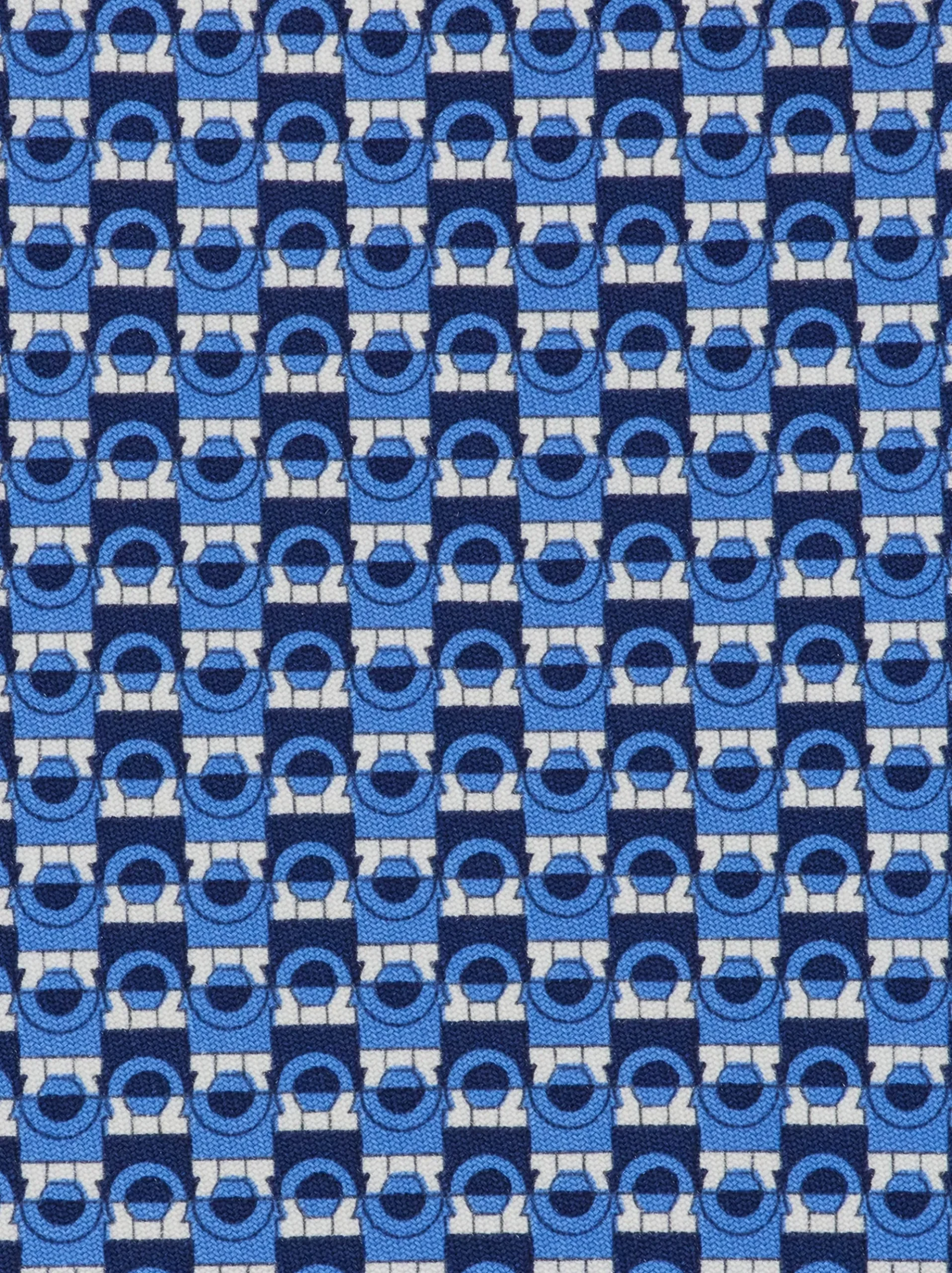 Gancini bicolor print silk tie - Men