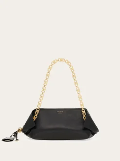Gancini chain folded shoulder bag (S) - Women