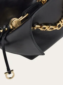 Gancini chain folded shoulder bag (S) - Women