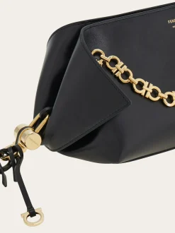 Gancini chain folded shoulder bag (S) - Women