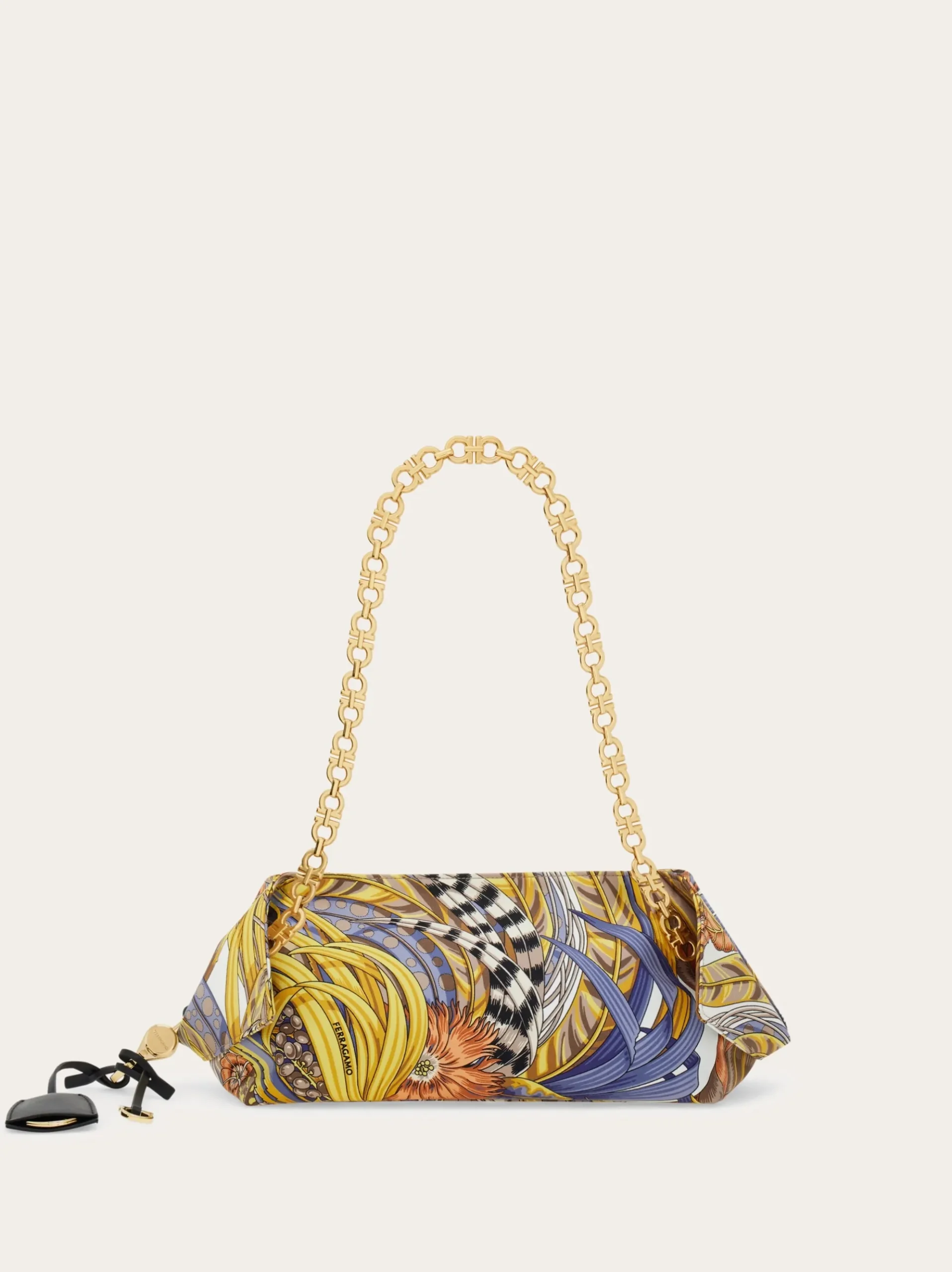 Gancini chain folded shoulder bag (S) - Women