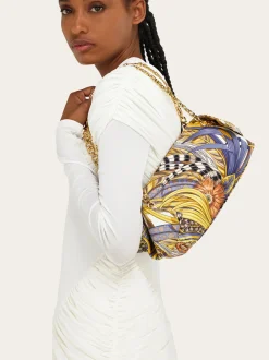 Gancini chain folded shoulder bag (S) - Women