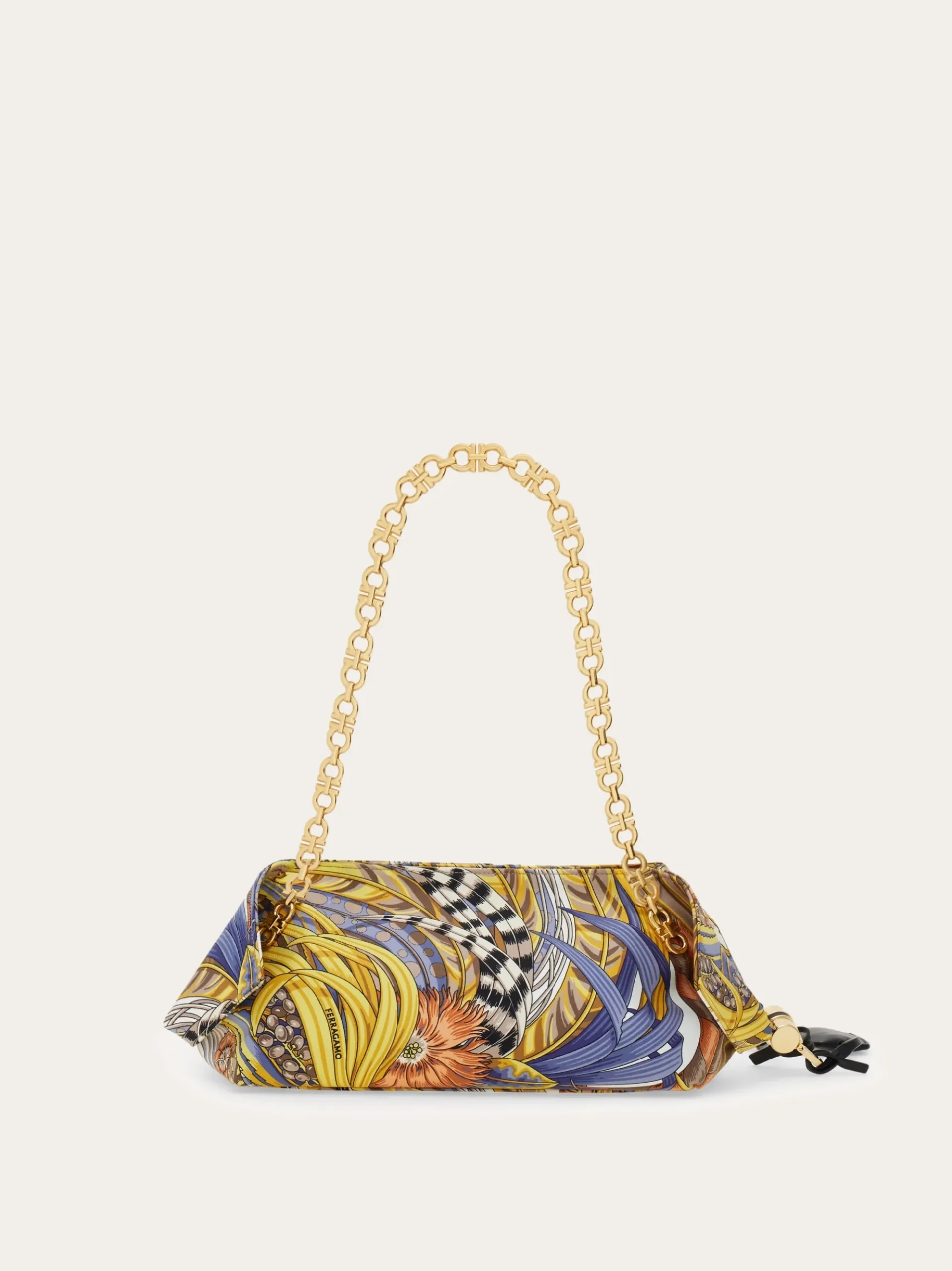 Gancini chain folded shoulder bag (S) - Women
