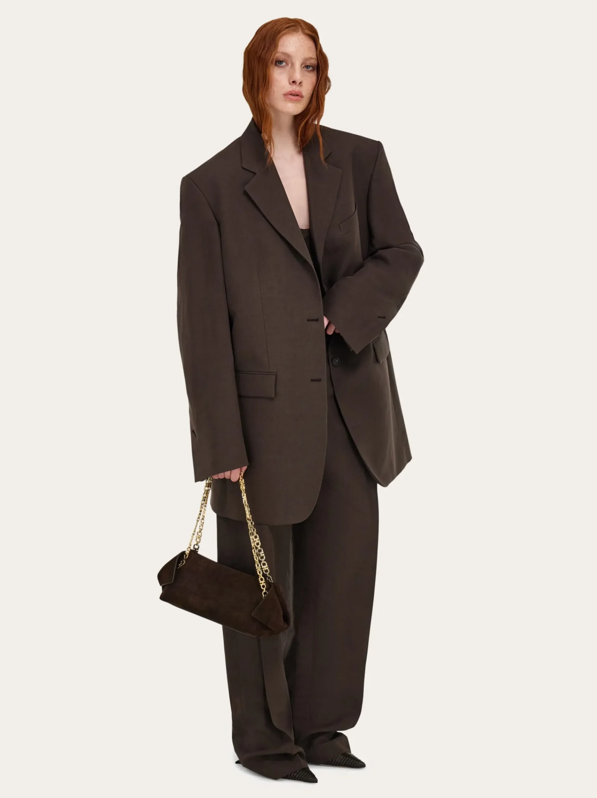 Gancini chain folded shoulder bag (S) - Women