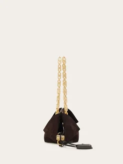 Gancini chain folded shoulder bag (S) - Women