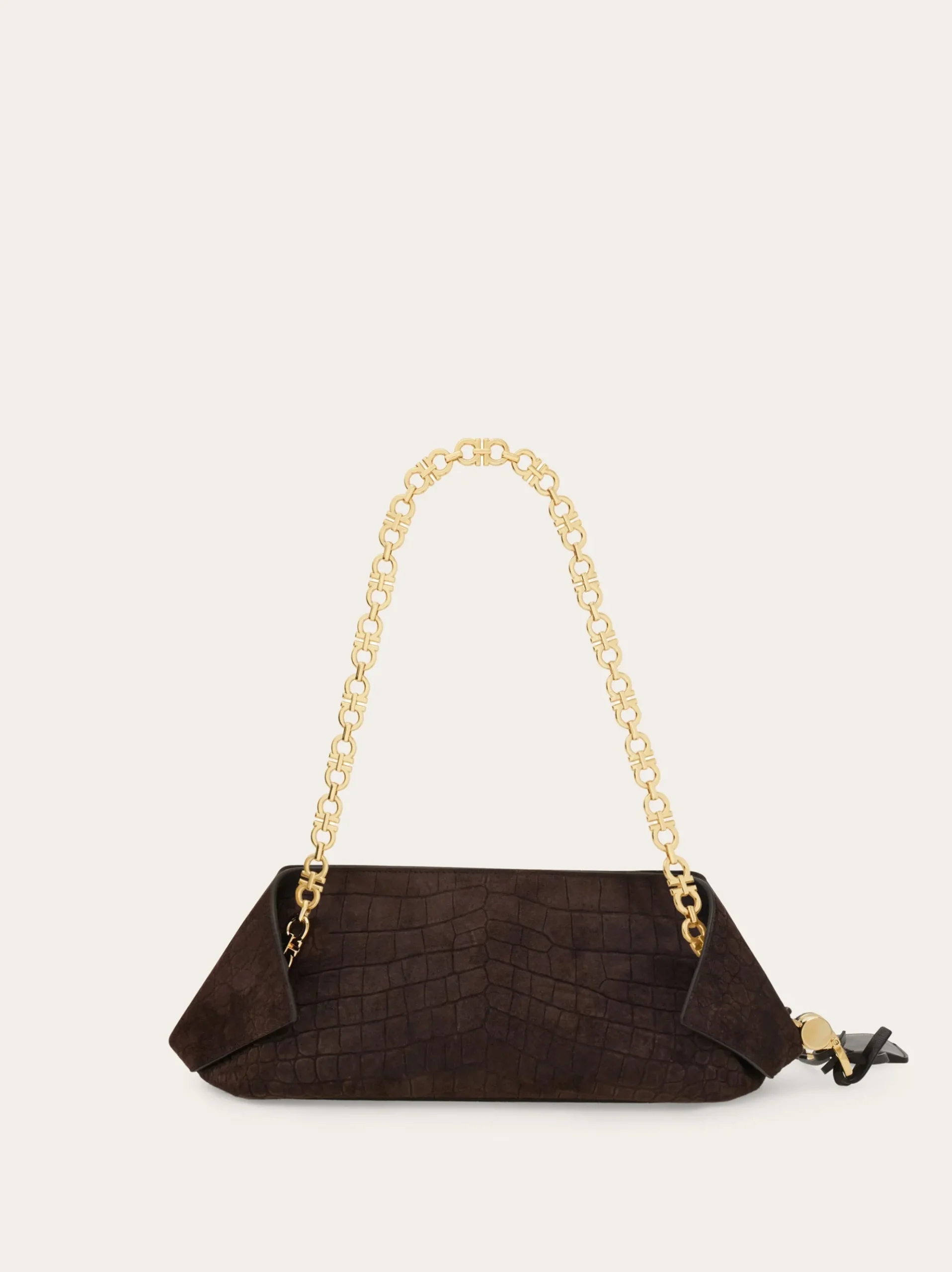 Gancini chain folded shoulder bag (S) - Women