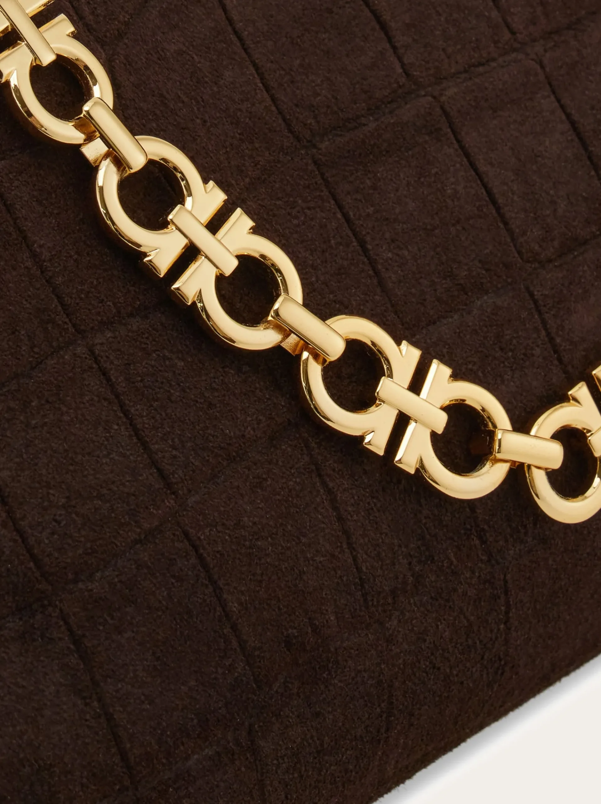 Gancini chain folded shoulder bag (S) - Women