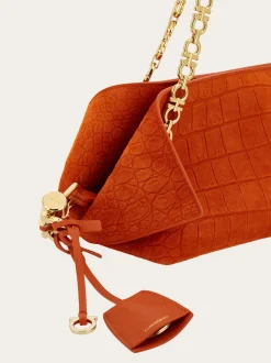 Gancini chain folded shoulder bag (S) - Women
