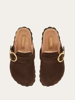 Gancini clog with rippled sole detail - Women