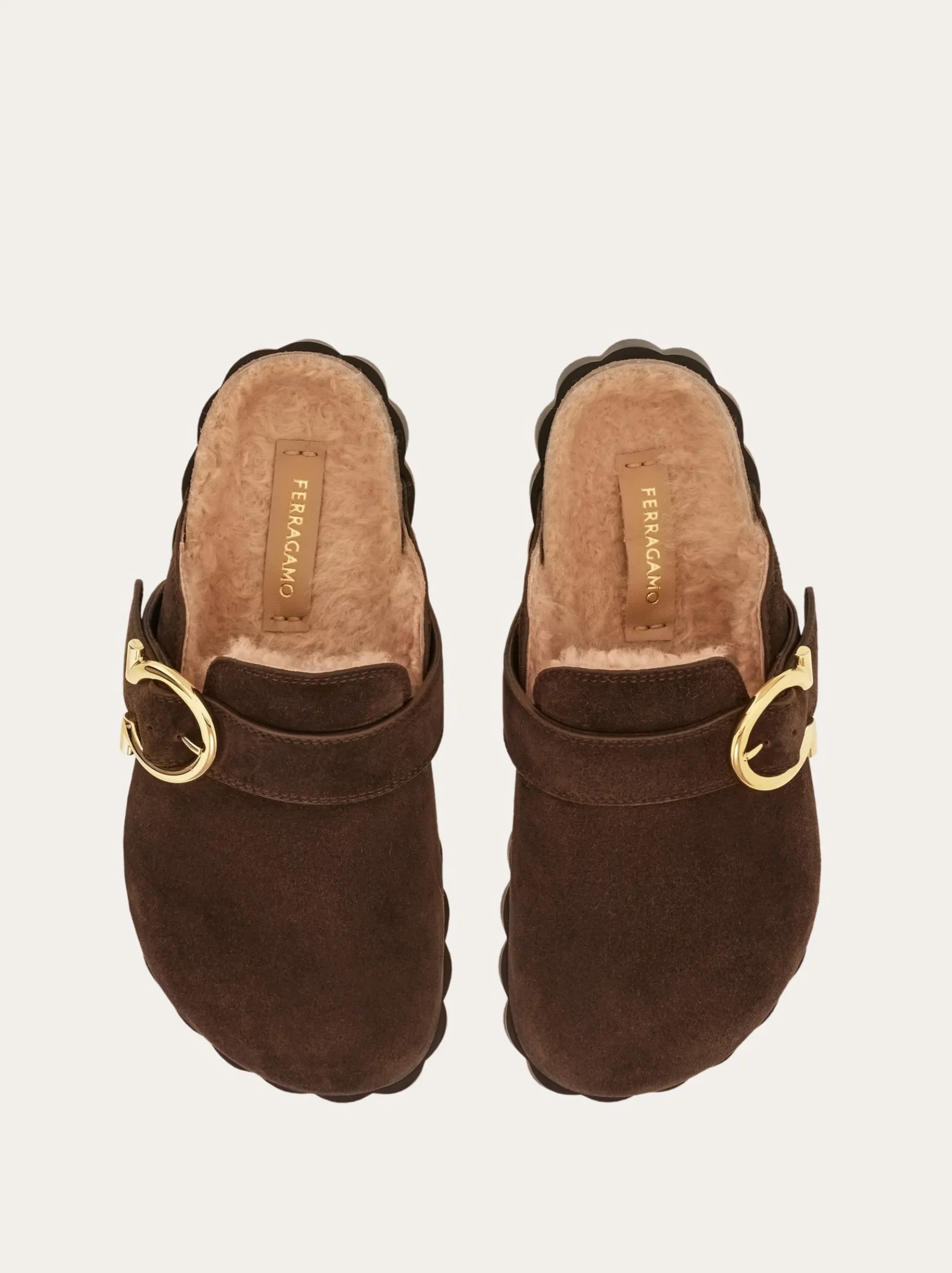 Gancini clog with rippled sole detail - Women