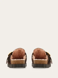 Gancini clog with rippled sole detail - Women
