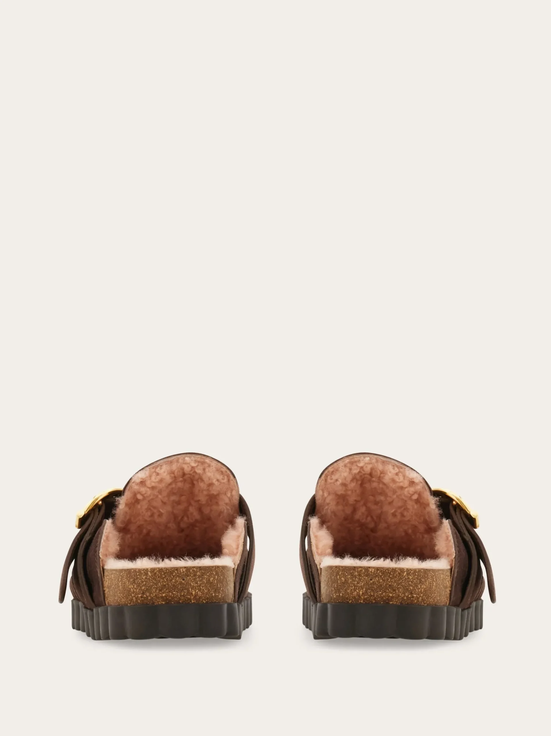 Gancini clog with rippled sole detail - Women