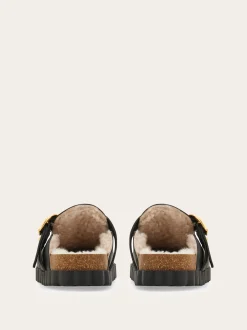 Gancini clog with rippled sole detail - Women