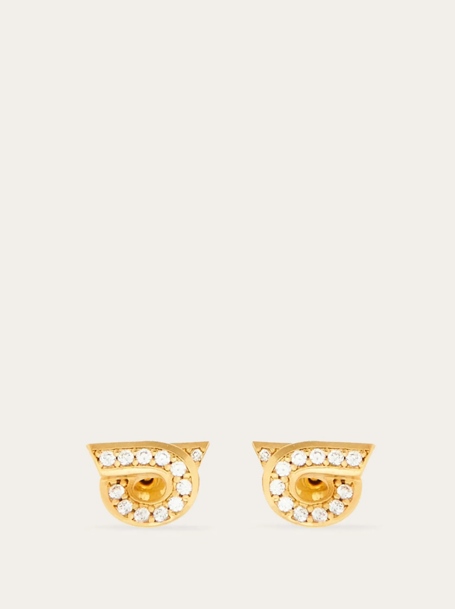 Gancini earrings with rhinestones (S) - Women